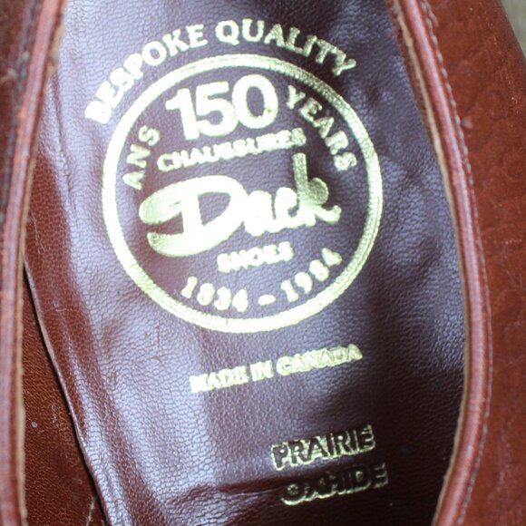 Vintage Dack's Brown Prairie Oxhide Leather Derby, Men's 12 F, Made in Canada - Picture 9 of 12